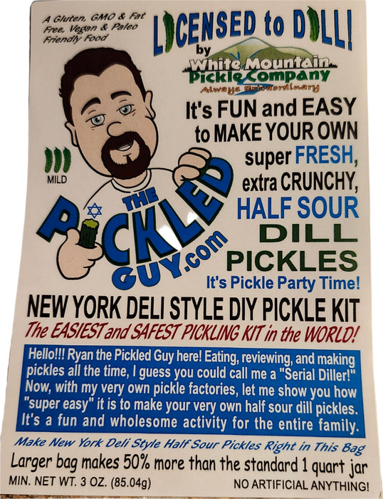 The Pickled Guy Licensed to Dill! Half Sour Dill Pickling Kit