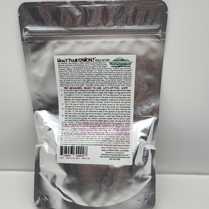 White Mountain Pickle Co - How's Your Onion Onion - Pickling Kit