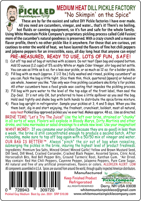 The Pickled Guy Licensed to Dill! Medium Heat Pickling Kit