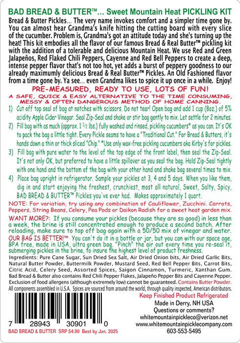 White Mountain Pickle Co. - Bad Bread & Butter Pickling Kit