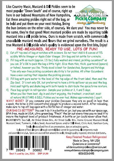 White Mountain Pickle Co. - Mustard & Dill Pickling Kit