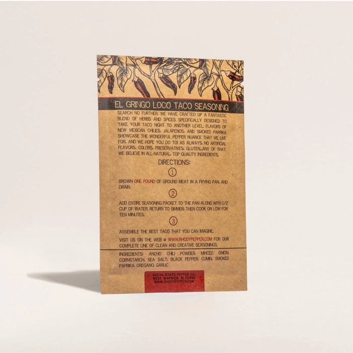 Ocen State Pepper Co. El Gringo Loco Taco Seasoning