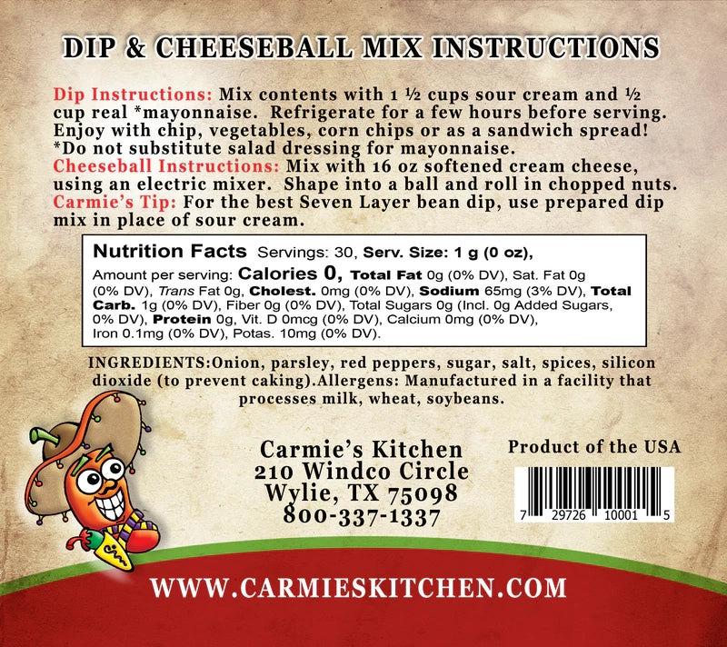 Carmie's Kitchen - Manana Mexican Dip Mix