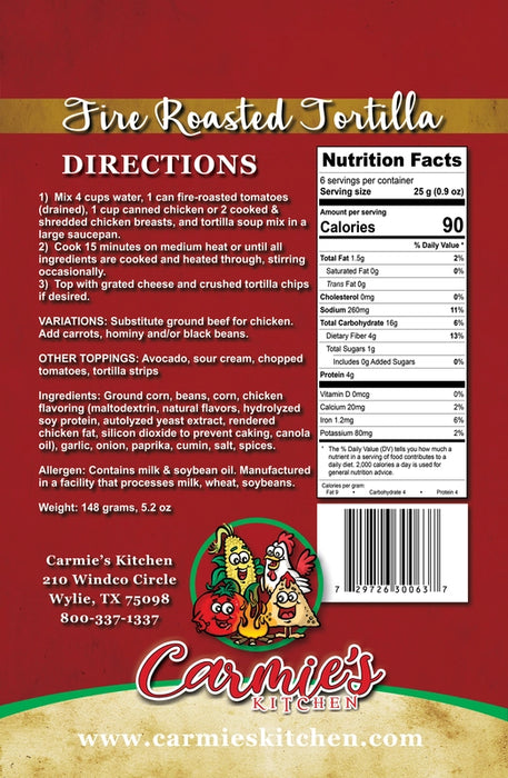 Carmie's Kitchen - Chicken Tortilla Soup Mix