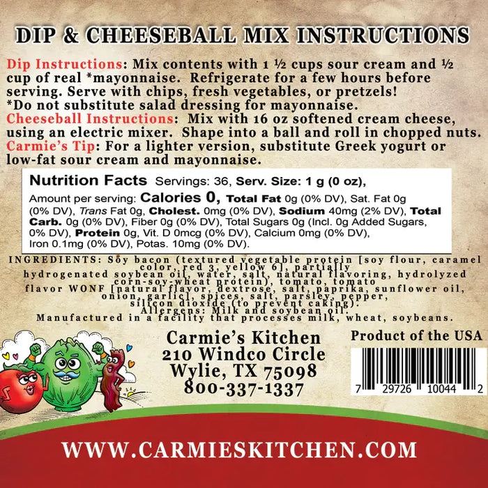 Carmie's Kitchen BLT Dip Mix