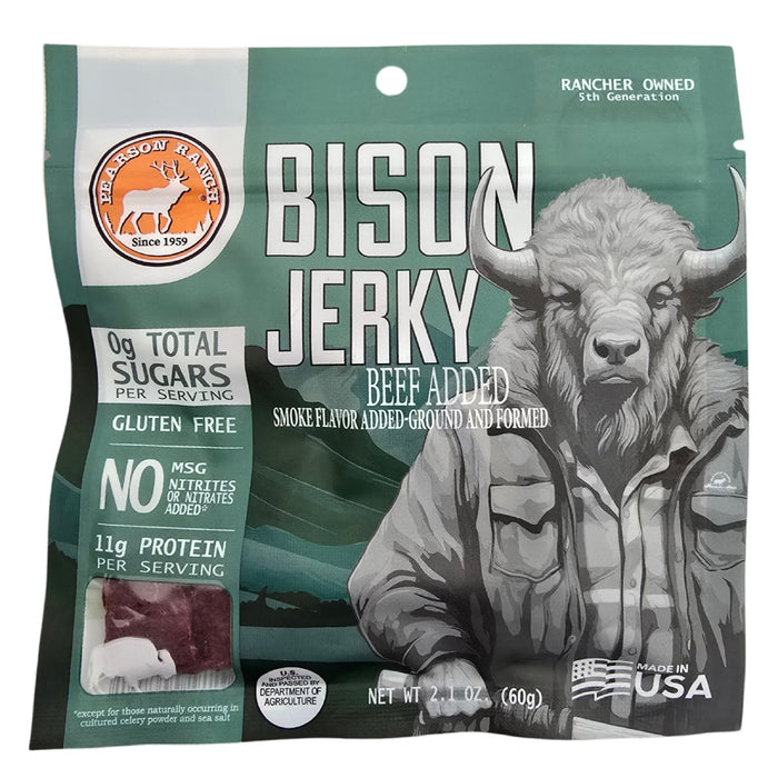 Pearson Ranch Jerky - Bison Jerky - 2.1oz Resealable Bag