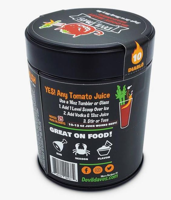 Devil Daves Bloody Mary Seasoning Tin - Diablo