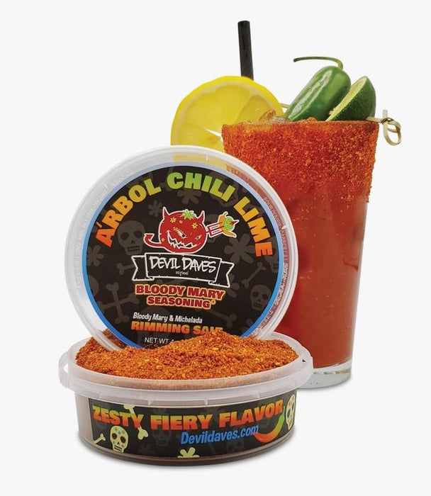 Devil Daves Bloody Mary Rimmer & Seasoning - Arbol Chili Lime