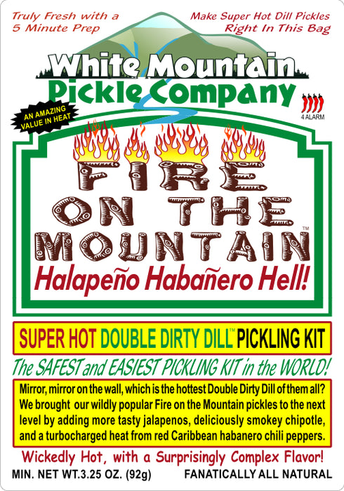 White Mountain Pickle Co. - Fire On The Mountain Halapeno Habanero Hell Double Dirty Dill Pickling Kit