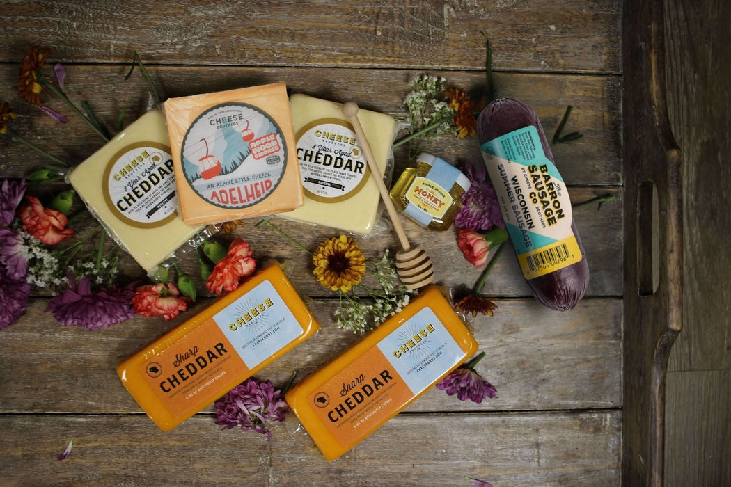 Cheese Brothers "Hope You're Feeling Cheddar Soon" Gift Basket