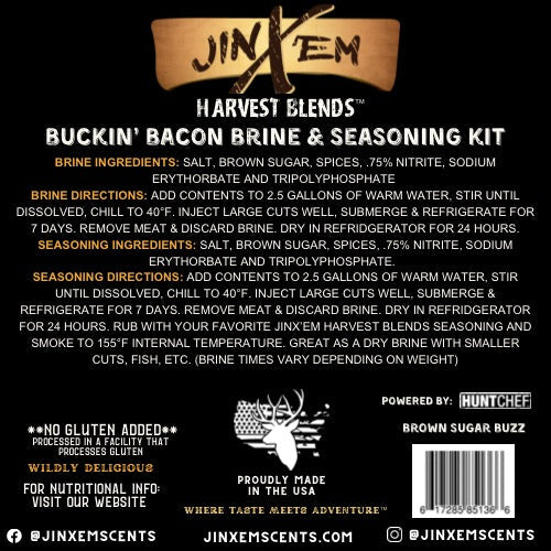 Jinx'em - Grandma's Country Bacon - Brine & Seasoning Kit