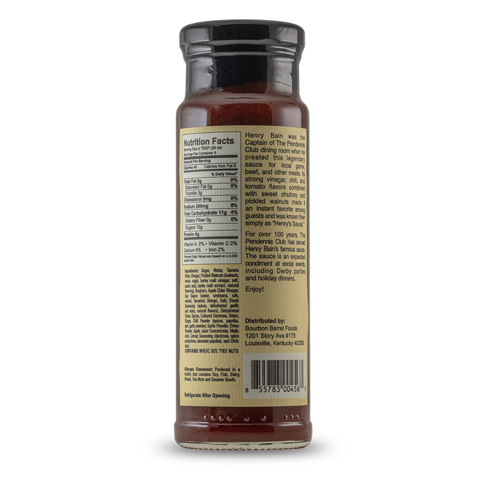 Bourbon Barrel Foods - Pendennis Club The Original Henry Bain’s Sauce