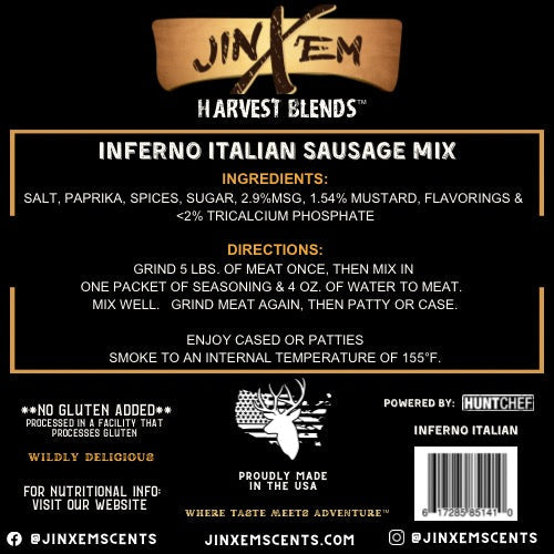 Jinx'em - Inferno Italian - Sausage Seasoning Mix