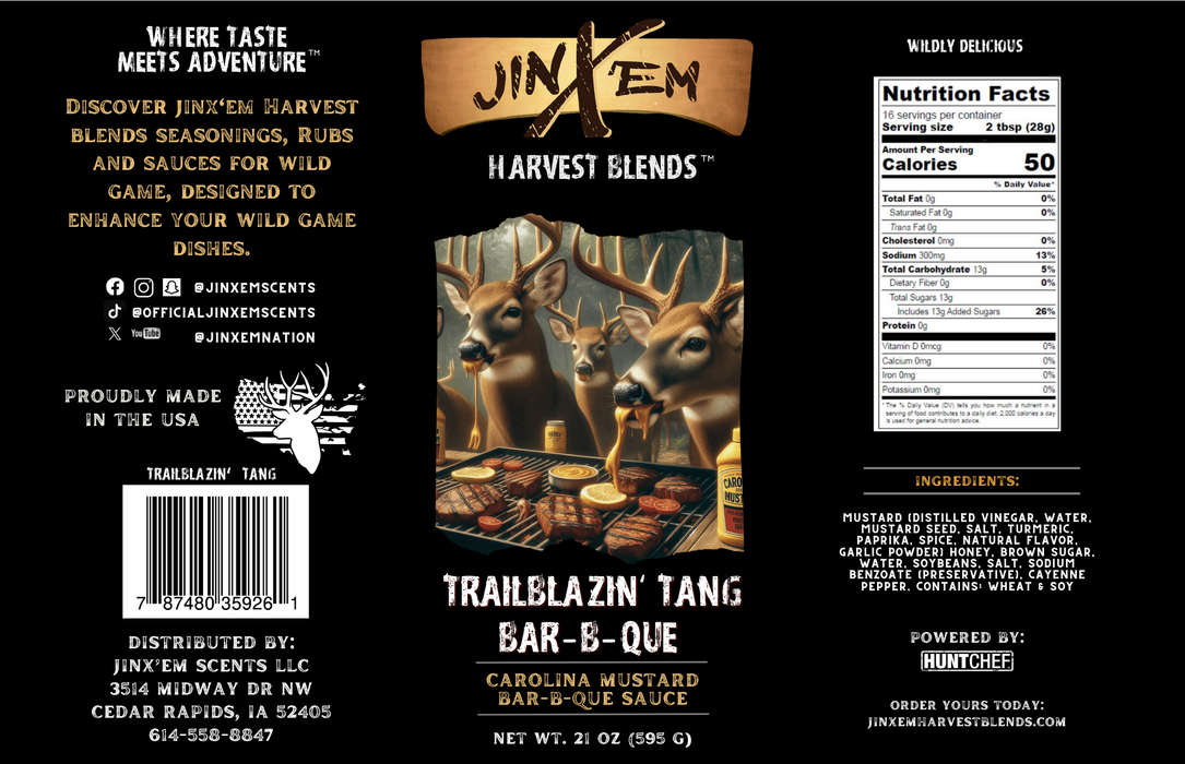 Jinx'em - Trailblazin' Tang - Carolina Mustard BBQ Sauce