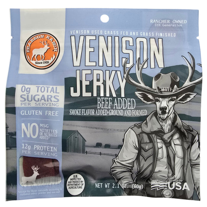 Pearson Ranch Jerky - Venison Jerky - 2.1oz Resealable Bag