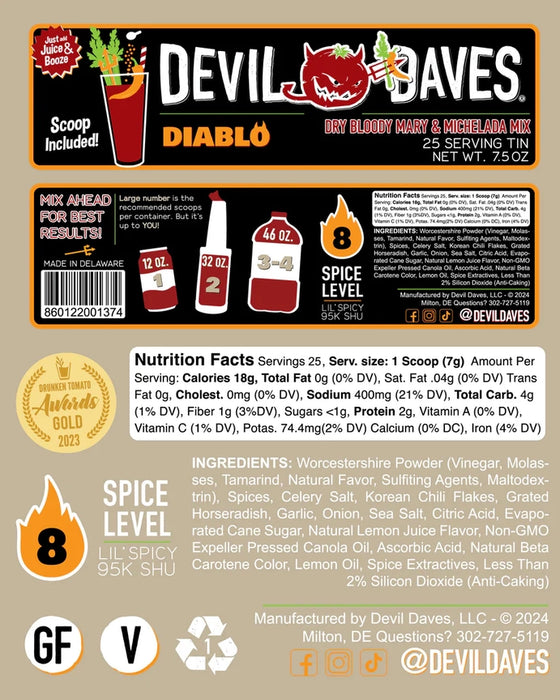 Devil Daves Bloody Mary Seasoning Tub - Diablo