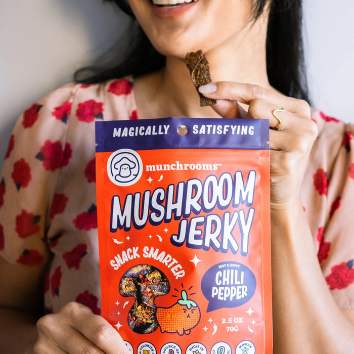 Munchrooms - Hot & Spicy Chilli Pepper Mushroom Jerky