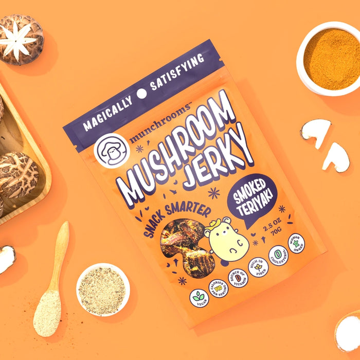 Munchrooms - Smoked Teriyaki Mushroom Jerky