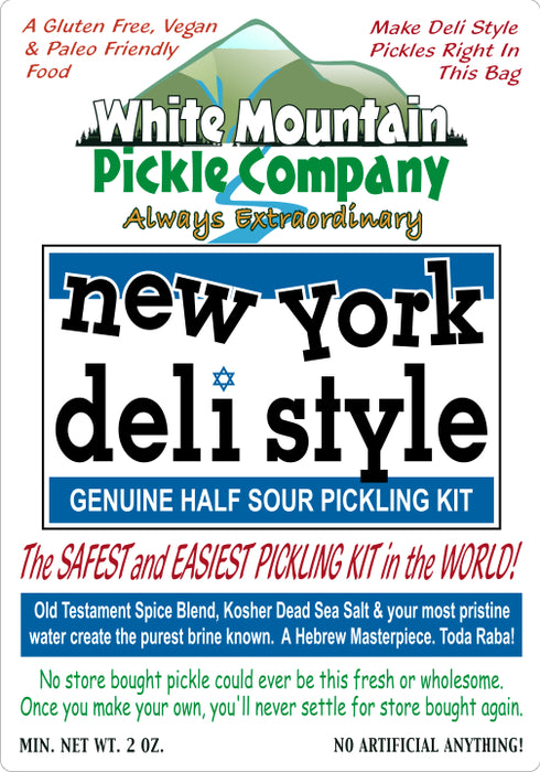 White Mountain Pickle Co. - New York City Deli Style Genuine Half Sour Pickling Kit